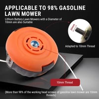 Uadme M10x1.25 Damilfej Szett Fűkaszához - Kompatibilis MX557, P4500, PP125, PP136E, PPB200E, PPB350, PPB32SST Modellekkel, Tartós Fűnyíró A 3