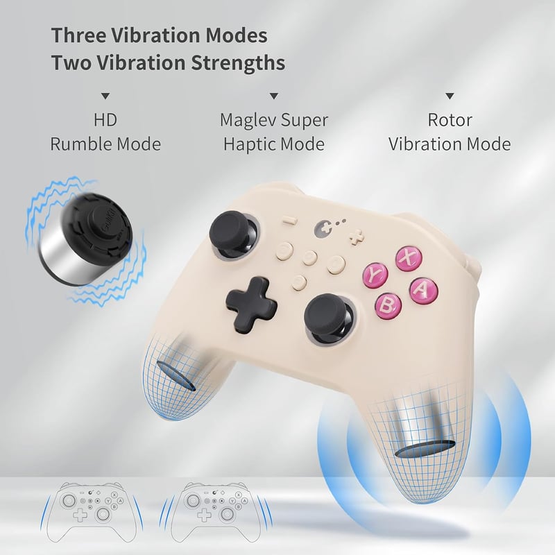 GuliKit KK3 Pro Vezeték Nélküli Kontroller Switch OLED-hez, PC-hez - Hall Joystick, 1000Hz Válaszidő, Mágneses Vibráció, Hyperlink Adapter, 