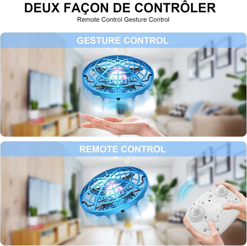 Kriogor Mini UFO Drón - 360° Forgás, LED, Infravörös Irányítás, Fiúknak és Lányoknak