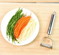 Ultra Éles Rozsdamentes Acél Julienne és Zöldség Hámozó Szeletelő - Saláta és Zöldségtészta Készítő Konyhai Eszköz, Mosogatógépben Mosható 16