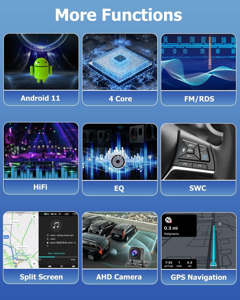 Opel 7" Android autórádió GPS navigációval, CarPlay, WiFi, tolatókamera - Astra, Corsa, Vivaro