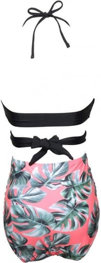 NC Szexi Magas Derekú Halter Tankini Bikini Szett Nőknek 6