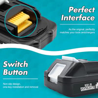 BATTOOL 18V 5500mAh Li-Ion Akkumulátor és Töltő Szett Makita BL1830B BL1840 BL1850 BL1860 LXT-400 Szerszámokhoz, DC18RC 3A 2