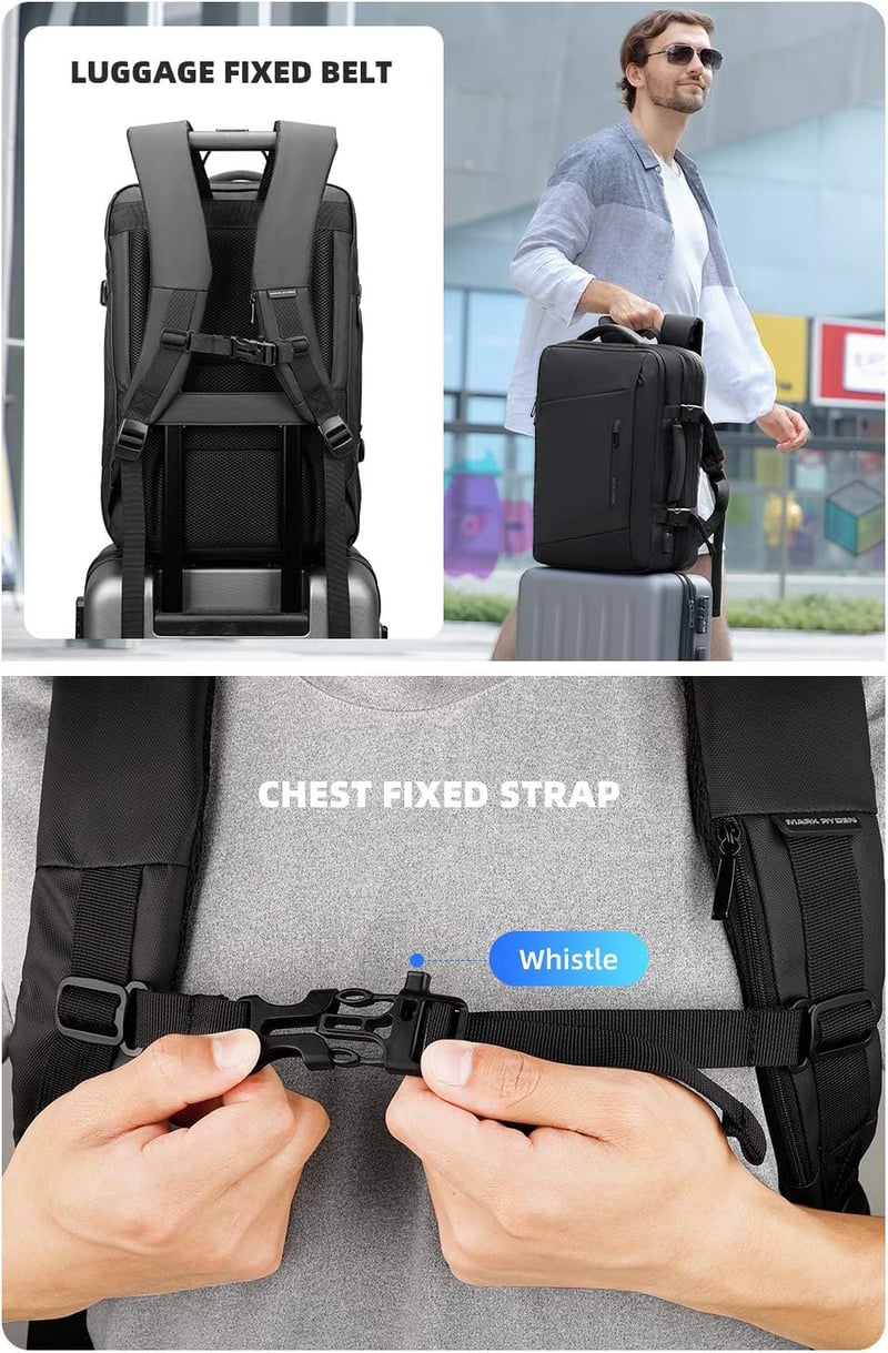 Mark Ryden Bővíthető Utazó Hátizsák 26-38L, Üzleti Laptop Hátizsák 17 Colos Rekesz