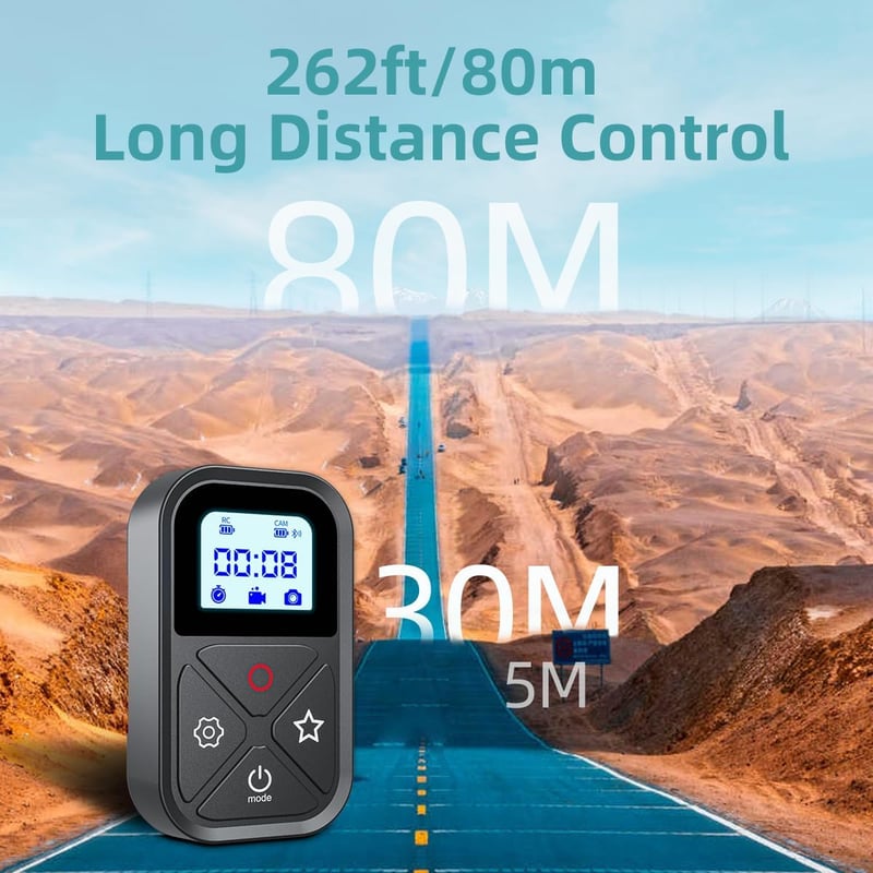 GoPro Hero 12/11/10/9/8/MAX okos vezeték nélküli távirányító - AFAITH fekete