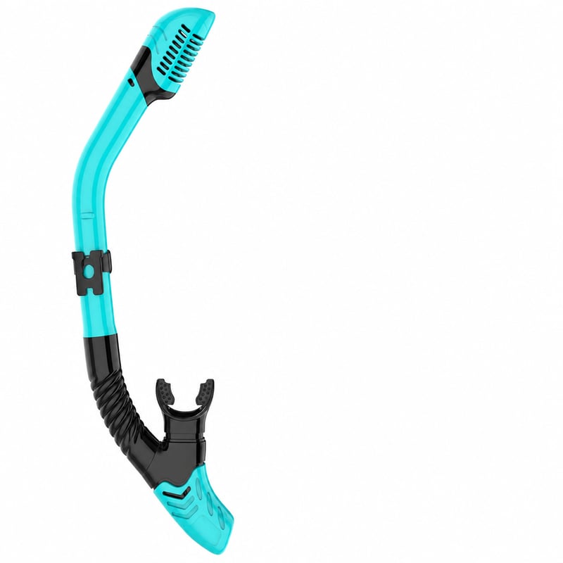 Snorkel uscat Solava pentru adulți – fără mască de scufundări (incomplet, fără ochelari), turcoaz — fără mască de scufundări (stare: vezi a 2-a imagine)
