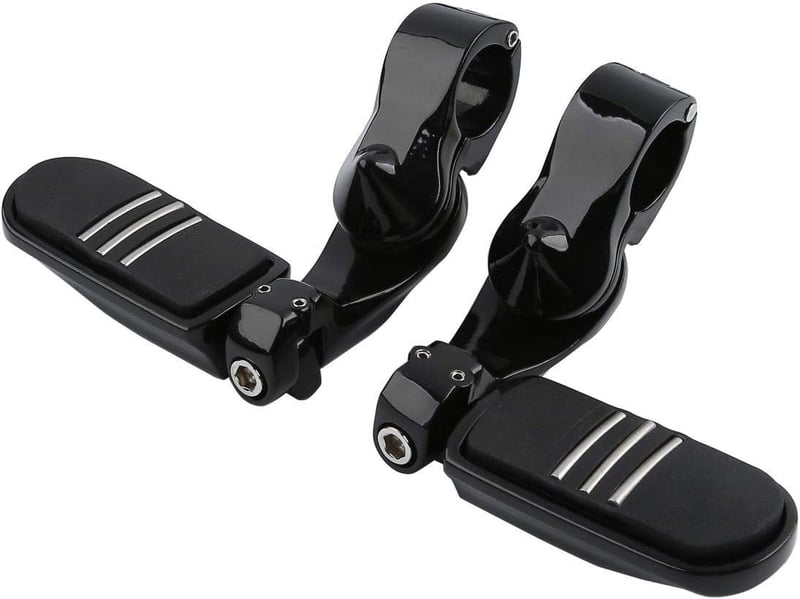 Harley Touring modellek univerzális fekete lábtartó - TCMT 32mm-es rövid, döntött highway peg