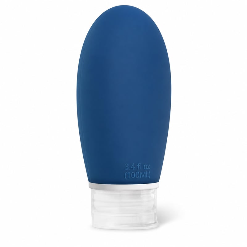 Opret set putnih bočica za kozmetiku 100 ml plave, nepotpun set – 1 komad (stanje: vidi 2. sliku)
