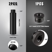 SAVITA 2db Mikrofon állvány hosszabbító + fém adapter, 1,5cm-es, asztali és karos állványokhoz 2