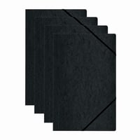 Set 4 mape cu elastic Herlitz Eckspanner Quality A4, negru 1