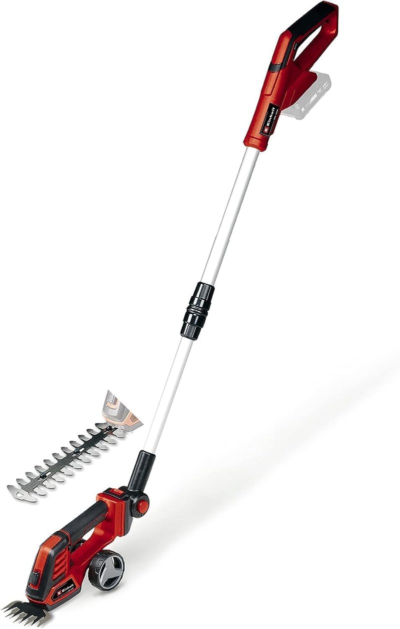 Einhell Akkumulátoros fű- és bokornyíró GE-CG 18/100 Li T-Solo Power X-Change - 18V, 10cm vágásszélesség, 20cm vágáshossz, teleszkópos nyéll