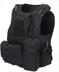 ATAIRSOFT Fekete Taktikai MOLLE Mellény Airsoft és Vadászathoz 3