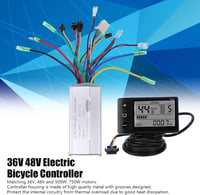 BuyWeek 36V/48V 500W/750W Kefe Nélküli Motor Vezérlő Készlet 866 LCD Kijelzővel - Elektromos Kerékpár és Roller Vezérlő Egység 22mm Kormányr 7