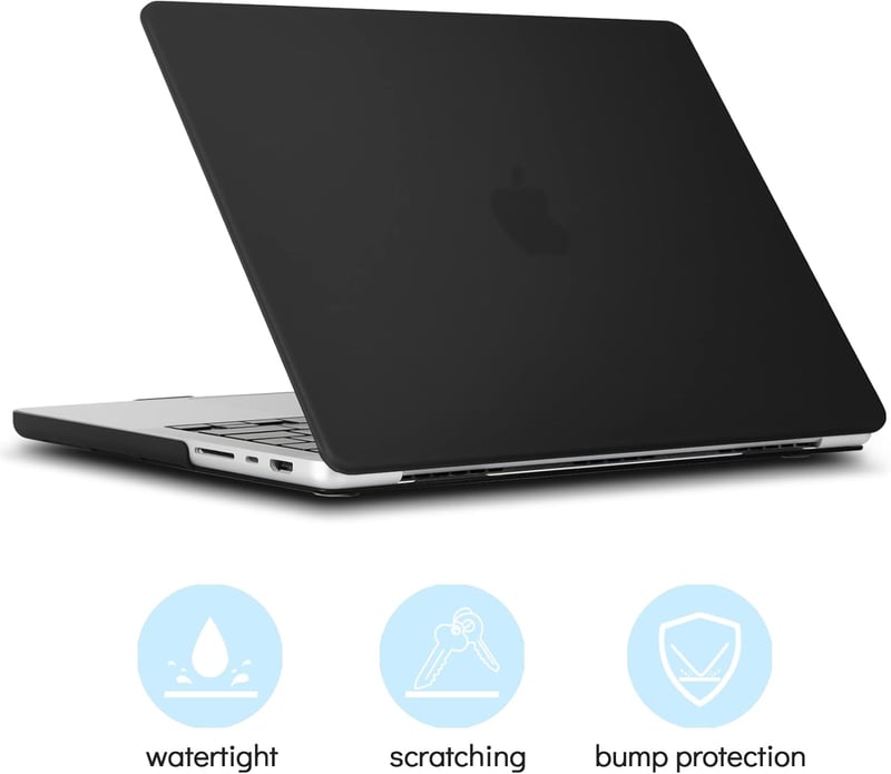 MacBook Pro 16" 2023/2021 védőtok - TECOOL ultravékony matt fekete tok EU billentyűzetvédővel