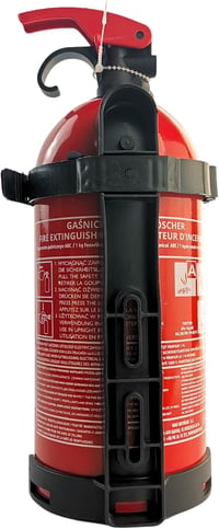 notlok Safety Work 2 db 1 kg-os ABC Poroltó Készülék | Elektromos Eszközökhöz < 1000 V | Mini Tűzoltó Készülék Konyhába és Autóba | Tartóval 7
