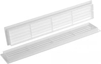 Fehér ABS Szellőzőrács 450x92mm - Ajtó és Kipufogó Rács, Négyzet Alakú 5