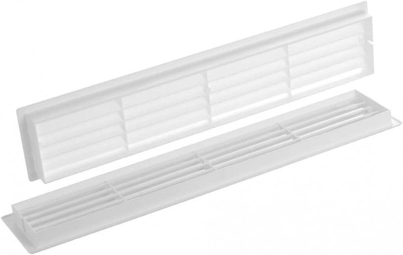 Fehér ABS Szellőzőrács 450x92mm - Ajtó és Kipufogó Rács, Négyzet Alakú