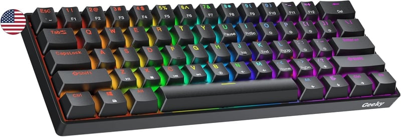 GK61 SE 60% Mechanikus Gamer Billentyűzet | RGB LED | Barna Kapcsoló | ANSI US