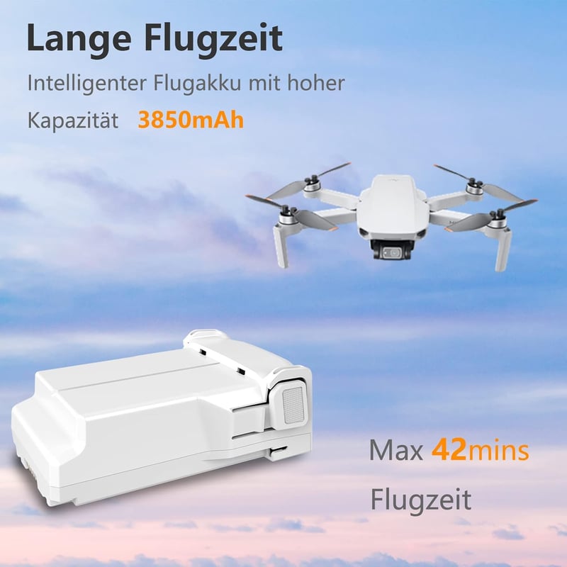 DJI Mini 3 Pro akkumulátor szett - 2db 3850mAh, 47 perc repülési idő