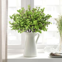 N&T NIETING Művirág Fátyolvirág Csomag - 12 db Zöld Gypsophila Virág Esküvői Dekorációhoz, Asztaldíszhez, Lakásdekorációhoz, 49 cm 5
