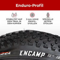 Fincci 26 x 1.95 Összehajtható MTB Kerékpár Külső Gumi - Terepre, Sárra, Hegyi Biciklizéshez, 50-559 Méretben, 3mm Mintázattal 3