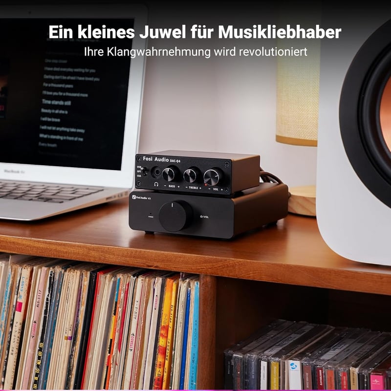 Fosi Audio Q4 192 kHz USB DAC fejhallgató erősítő PS5/PC/MAC-hez