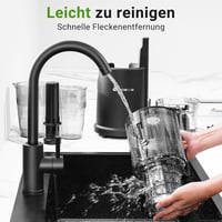 AOBOSI Slow Juicer 126 mm Extra Széles Adagolónyílással - Egész Gyümölcsök Préselésére, Erőteljes Motorral, Hármas Szűrőrendszerrel, Fekete 7