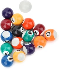 Keenso 16 db-os Mini Biliárdgolyó Készlet - 32mm Amerikai Biliárd Kiegészítő Gyerekeknek, Műgyantából, Többszínű, Könnyű Hordozhatóság 2