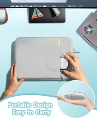 MAMBASNAKE Mini Vezeték Nélküli Bluetooth Gamer Egér, Átlátszó, RGB, Fehér 8