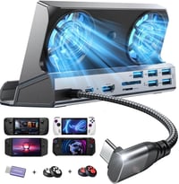 LISEN 13-in-1 Dokkoló Steam Deck/Legion Go/ROG Ally/MSI Claw Konzolokhoz - Kettős Hűtőventilátorral, 4K HDMI, 5 USB Port, Gigabit Ethernet,  1