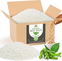 Waxcanpy Prémium Szójagyertya Viasz 20 kg - 100% Természetes Gyertyaöntő Alapanyag Gyertyakészítéshez, Öntéshez 1