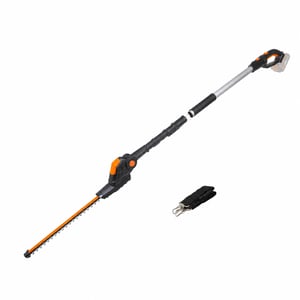 Foarfecă de tuns gard viu telescopică cu acumulator WORX WG252E.9, 45 cm, 3,20 m — defectă, pentru piese: mâner rupt, nu funcționează (stare: vezi a 2-a imagine)