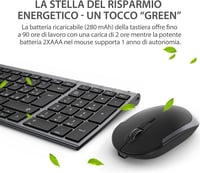 iClever vezeték nélküli billentyűzet és egér szett - ergonomikus, újratölthető, állítható DPI 4
