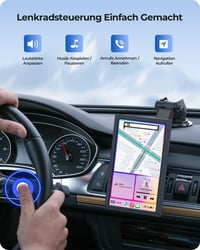 Krunia 7" Vezeték Nélküli Autós Kijelző 60FPS - Apple CarPlay & Android Auto Támogatás, Álló/Fekvő Mód, Hangvezérlés, GPS Navigáció, Tolatók 6