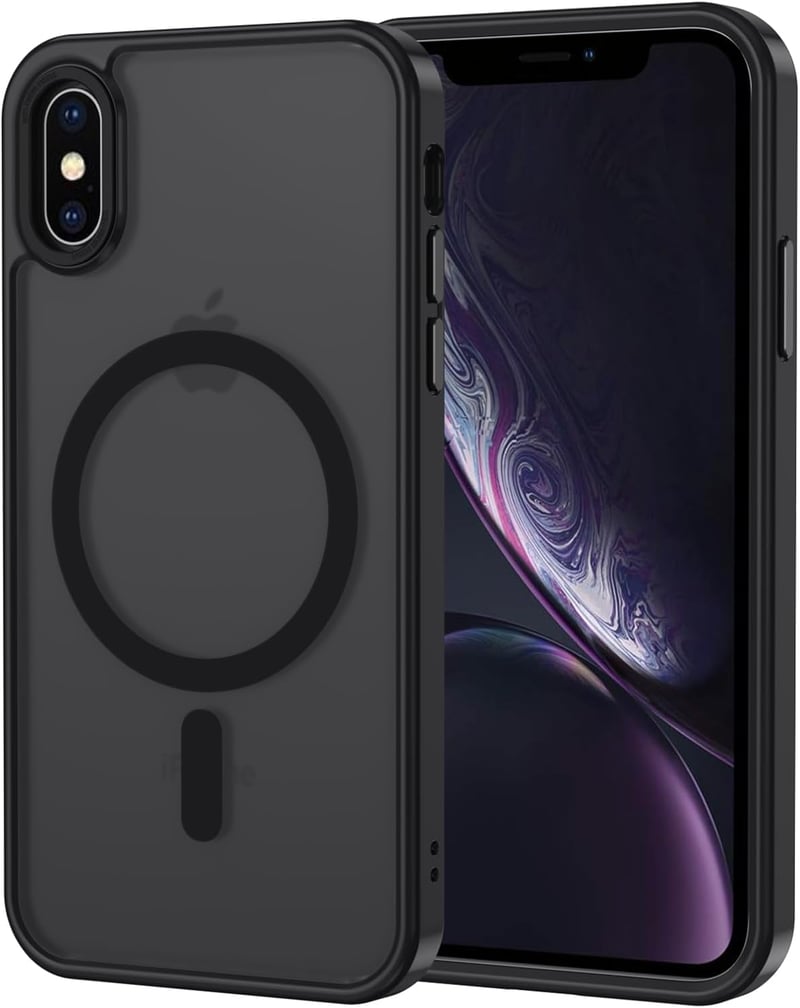 iPhone X/XS MagSafe-kompatibilis matt fekete védőtok - XTCASE
