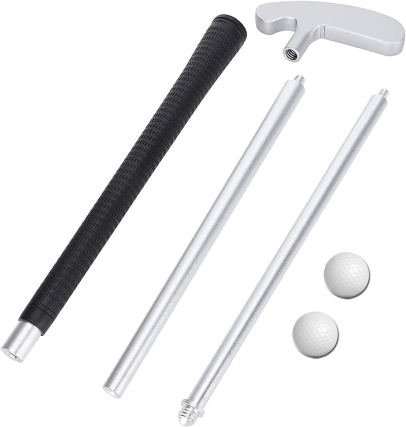 LEAGY Jobbkezes és Balkezes Golf Putter Szett 4 Részes, 2 Labdával és Táskával