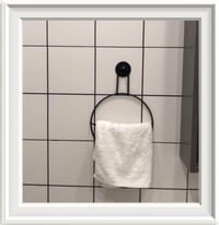 Suport Prosop Negru Metalic de Perete Fuxunamz - Pentru Bucătărie și Baie 5