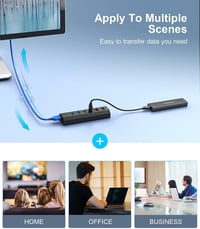 Vansuny USB 3.0 Hub 5 Gb/s - 24W Tápegységgel, Ultragyors Adatátvitel 2