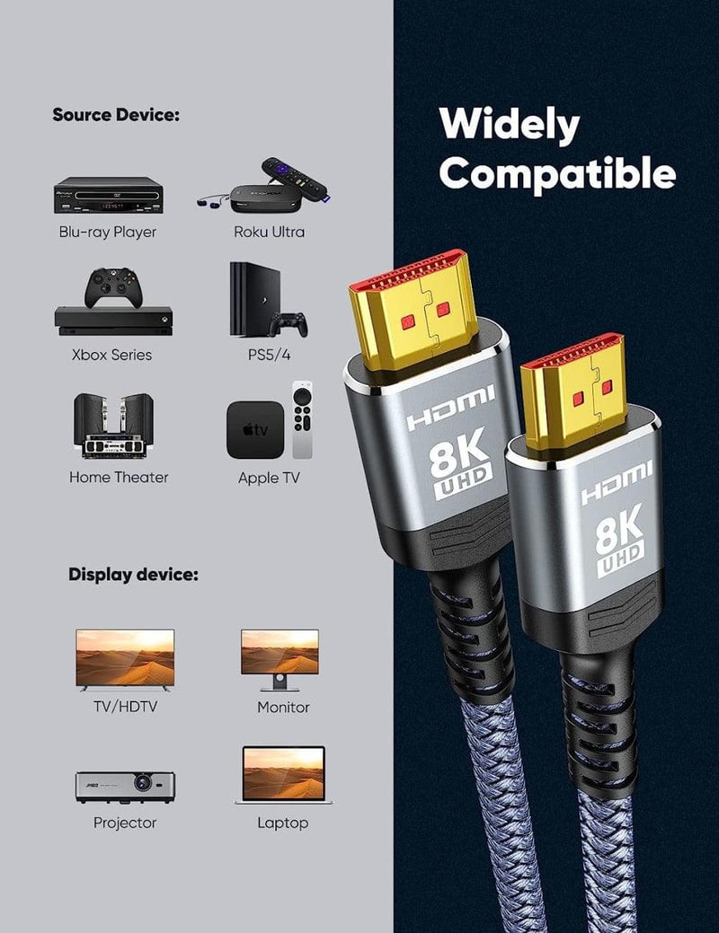 Snowkids 8K Ultra HD HDMI kábel, 2 méter, 60Hz