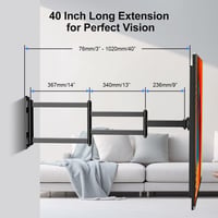 Suptek TV fali tartó 26-65" képernyőkhöz, 102 cm kinyúlás, 40 kg teherbírás 2