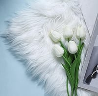 Anaoo 24 db Fehér Latex Műtulipán - Esküvői és Otthoni Dekoráció 4