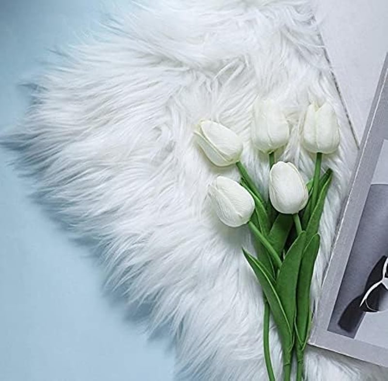 Anaoo 24 db Fehér Latex Műtulipán - Esküvői és Otthoni Dekoráció
