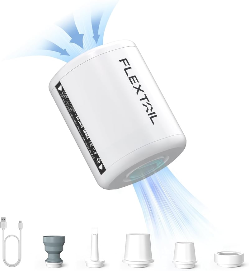 FLEXTAILGEAR Tiny Pump 2.0 - Hordozható USB-C Elektromos Légpumpa Matracokhoz, 4kPa