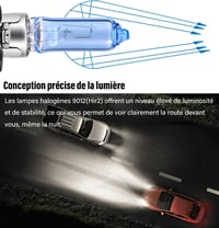 LTONXEN 9012 Hir2 halogén izzó autóhoz és motorhoz, 5000K meleg fehér, 12V 55W, 2db 4