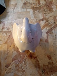 LEONARDO HOME Bambini keramička kasica prasica u obliku slona s ključem – 11,5 cm, siva – poklon — nedostaje otvor za ključ (stanje: vidi 2. sliku) 2