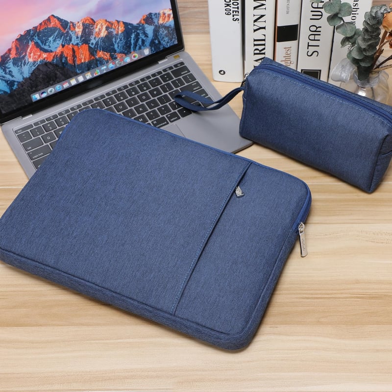 MacBook Pro 14 és Air 13 védőtok szett - HYZUO kék laptop táska