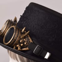 COSDREAMER Steampunk Cilinder Kalap Szemüveggel - Fekete, 60cm - Halloween Jelmez 7