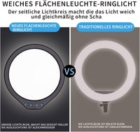 GSKAIWEN 12 Hüvelykes LED Körlámpa 3000K-6000K Színhőmérséklettel - Fotó és Videó Stúdió Világítás YouTube, Smink, Tetoválás Készítéshez 5