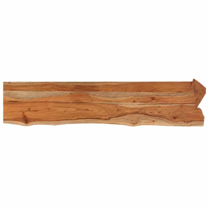 vidaXL Stolová doska z masívneho akáciového dreva s prírodnou hranou 180x40x3,8 cm – Poškodené – chybné, čiastočne funkčné: poškodený roh (stav: pozri 2. obrázok)