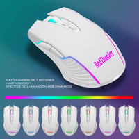 RedThunder K10 Vezeték Nélküli Mechanikus Érzetű Gamer Billentyűzet - LED Háttérvilágítás, 3800mAh Akkumulátor + 7D Egér, PC/PS5/Xbox 5